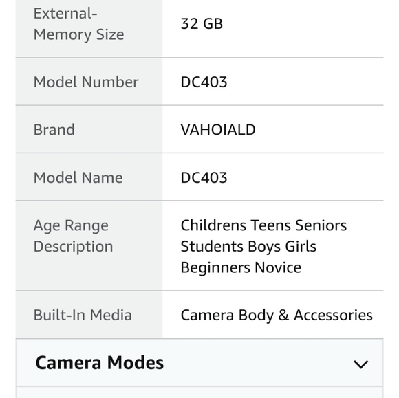 501 Digital Camera,FHD 1080P Digital Camera for Kids with 32GB SDCard Compact ♥ - Picture 15 of 16
